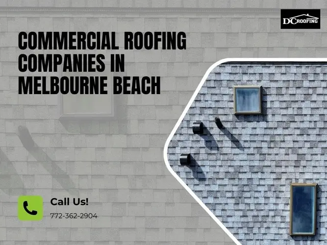 Storm-damaged commercial roofing after hurricane impact in Melbourne Beach, Florida